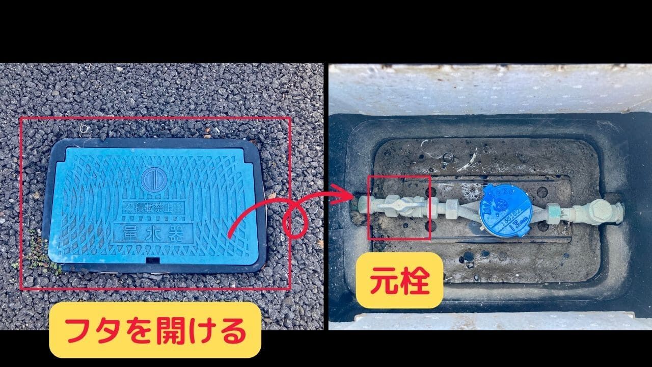 水道管の元栓の閉め方を確認