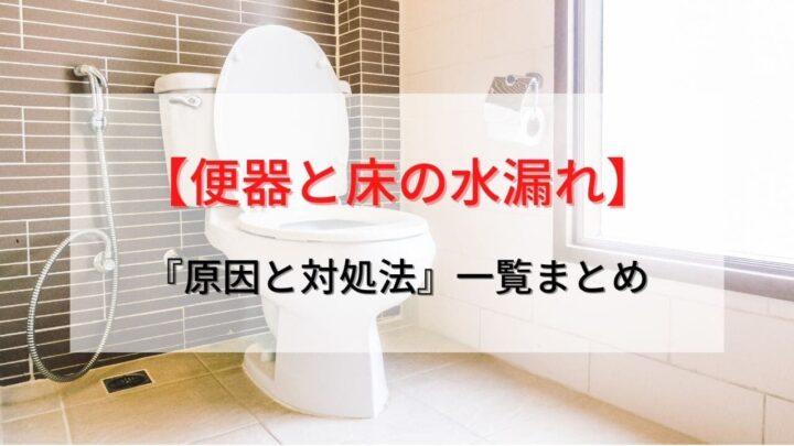 トイレ(便器)と床の間の水漏れはなぜ起きる？原因と対処方法まとめの画像
