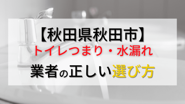 秋田市【トイレつまり・水漏れ】修理業者のオススメの選び方は？水道局指定工事店を選ぶ理由を解説！の画像