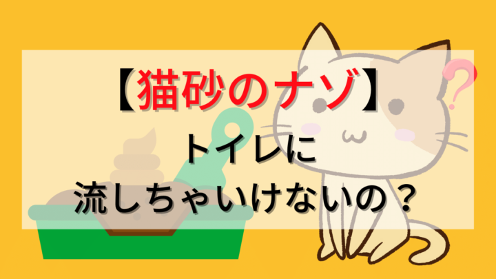 【流せる猫砂】詰まるからトイレに流しちゃダメ？詰まりを防止する方法はある？の画像